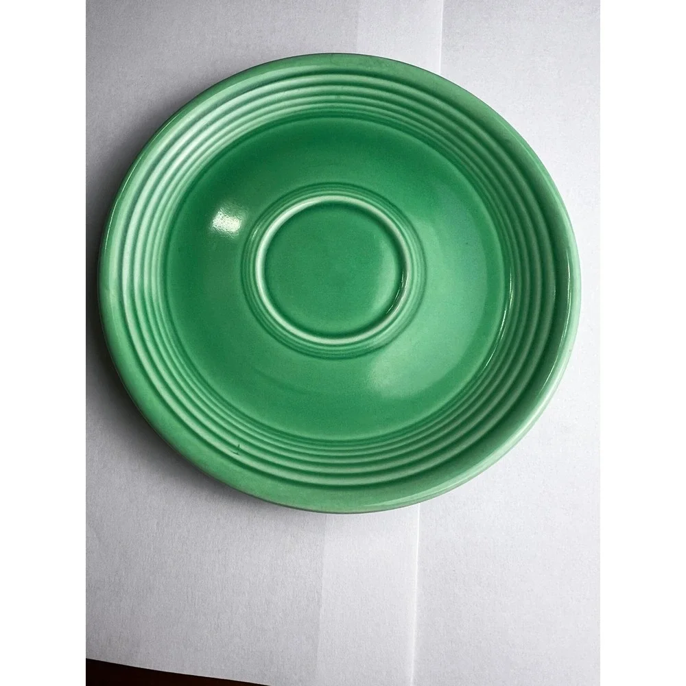 Genuine Fiesta‎ Ware Light Green Saucer 6 Inch Vintage Ceramic